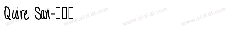 Quire San字体转换